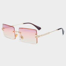 Load image into Gallery viewer, Fashion Rimless  Women Trendy Small Rectangle Sunglasses With High Quality metal frame And UV400 Protection
