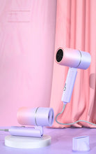 Load image into Gallery viewer, Folding Hairdryer With Carrying Bag Hot Air Anion Hair Care For Home MIni Travel Hair Dryer Blow Drier Portable Hair Brush Dryer
