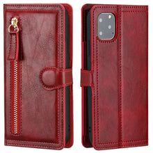 Load image into Gallery viewer, Luxury Leather Flip Wallet Case For iPhone 14 13 12 11 Pro MAX  X XS XR Card Holder Stand Cover Retro Brown Card Holder Slots Pocket Case PU Leather Magnetic Closure Kickstand Shockproof Flip Case
