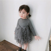 将图片加载到图库查看器，Modern Winter Flower Long Sleeve Smash Cake Baby Girls Dress For 1-5 Year Little Princess
