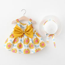 Load image into Gallery viewer, Modern Girl Summer New Baby Dress + Hat Baby Girl Outfits Dress for Princess Birthday Party Dress
