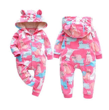 Load image into Gallery viewer, Modern Infant Baby Rompers Coral Fleece Animal Overall Baby Halloween Xmas Costume Clothes Baby jumpsuit Romper For Kids
