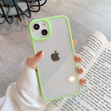 Load image into Gallery viewer, Unisex Cute Shockproof Silicone Bumper Phone Case For iPhone 14 11 12 13 Pro Max Colorful Transparent Protection Back Cover Silicone Protective Cover For iPhone
