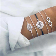 Load image into Gallery viewer, Boho Rose Map Bracelets &amp; Bangles for Women Bohemian Round  Charm Bracelet Set Fashion Multilayer Accessories Luxury Jewelry
