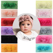 将图片加载到图库查看器，Lace Flower Baby Headbands For Girls Elastic Head Wraps Head Band Hair Accessories Bow For Girls Kids
