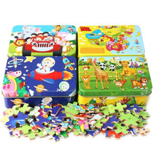 将图片加载到图库查看器，New 60 Pieces Wooden Puzzle Kids Toy Cartoon Animal Wooden Puzzles Child Early Educational Learning Toys for Christmas Gift
