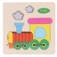 将图片加载到图库查看器，Baby Toys Wooden 3D Puzzle Cartoon Animal Intelligence Kids Educational Brain Teaser Children Tangram Shapes Learning
