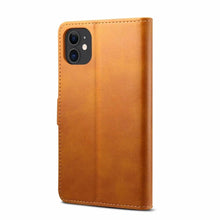 Load image into Gallery viewer, Luxury Red Leather Magnetic Flip Case For Iphone 14 12 13 11 11 Pro Max Xr Xs Max X  Wallet Cover For iphone Leather Wallet Case Card Slots Kickstand Magnetic Buckle Flip Phone Cover
