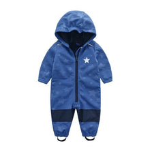 Load image into Gallery viewer, Ski suit For Children Soft Shell Outdoor Jacket Waterproof  Fleece Lining Jumpsuit For Boys and Girls In Modern Colorful Design

