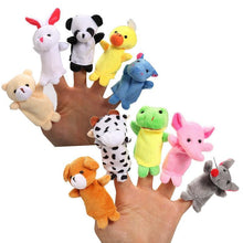 将图片加载到图库查看器，10pcs Cartoon Plush Toys Boy Girl Finger Puppet Cartoon Animal Child Cute Finger Puppet Dolls Telling Stories To The Baby and Kids
