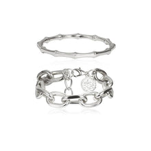 Load image into Gallery viewer, Luxury Modern New Gold Color Metal Chain Link Creative Bamboo Bracelet Bangle 2020 New Fashion Punk Bangle Bracelet Women Set

