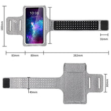 Load image into Gallery viewer, Running Gray Armband Sport Phone Case On Hand Mobile Holder Arm Band Wrist Bag For Workout

