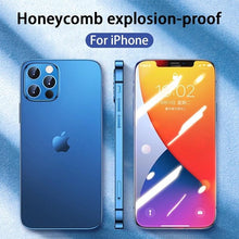 Load image into Gallery viewer, 20000D Curved Full Cover Glass On For iPhone 12 Mini 11 12 Pro X XR XS Max SE 6 6S 7 8 Plus Tempered Glass Film Screen Protector Tempered Glass Protective Film HD Clear Screen Glass For iPhone
