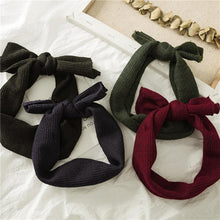 将图片加载到图库查看器，Luxury Modern Designer Baby Headband Girl Knitted Hair Accessories Toddler Knotted Turban Newborn Hair Bows Headwrap
