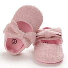 将图片加载到图库查看器，Baby Girls First Walkers Bow Knot Solid Soft Shoe Footwear For Baby Girl Breathable Shoes
