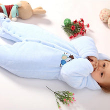 Load image into Gallery viewer, Modern Winter Baby  Bear Animal Costume Hooded Romper Warm Flannel Plush Jumpsuit For Girls and Boys

