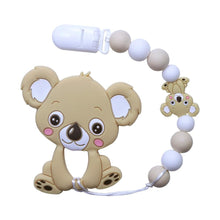 将图片加载到图库查看器，Baby Teething Lovely Koala Owl Horse Cookies Baby Teether Molar Toy Gift Raccoon Food Grade Silicone Beads For Kids and Baby

