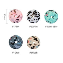 Load image into Gallery viewer, 5PCS/SET  Silicone Animal Beads BPA Free Baby Teething Beads Toy For Pacifier Clips New Born Silicone Rodent Tiny Rod Baby Teether For Baby Kids
