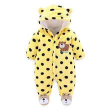将图片加载到图库查看器，Newborn Winter Hoodie Baby Rompers Outwear Infant Baby Jumpsuit 3M -12M For Girls and Boys Winter Romper
