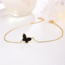 将图片加载到图库查看器，New Modern Fashion Gold Bracelet For Girl Elegant 925 Silver Jewelry Butterfly Shaped Bracelets Luxury For Female Wedding Party Ornament
