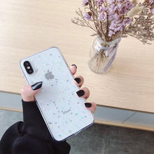 将图片加载到图库查看器，Women Glitter Phone Case For Iphone 8 7 Plus 6 6s Star Clear Soft Cover For Iphone 12 11 Pro X Xr Xs Max Starry Night Non Moving Sparkling Shining Glitter Soft Silicone Case
