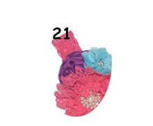 将图片加载到图库查看器，Luxury Modern Handmade Flower Headband Newborn Infant Pearl Flowers With Lace wide Headbands Bebes Hair Accessories Bow
