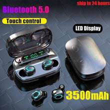Load image into Gallery viewer, STEVVEX 3500mAh LED Bluetooth Wireless Earphones Headphones Earbuds TWS Touch Control Sport Headset Noise Cancel Earphone Headphone
