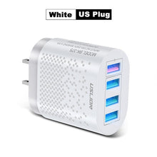 将图片加载到图库查看器，Portable USB Charger 3A Quick Charge 3.0 Mobile Phone Charger 4 Port 48W Fast Wall Chargers
