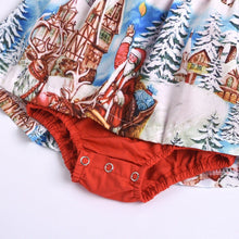 Load image into Gallery viewer, 2pcs  0-24M  Christmas Newborn Baby Girls Romper Dress+ Headband Santa Print Jumpsuits Outfit Unique Design

