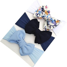 Load image into Gallery viewer, Modern 3PCS Set Floral Bows Baby Headband Dot Bowknot Cotton Hair Band Girls Hair Accessories For Girls
