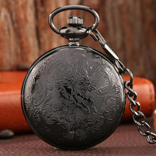 Load image into Gallery viewer, Noctilucent Fluorescent Open Face Arabic Numerals Quartz Pocket Watch Chain Luminous Pendant Jewelry Clock Gifts Men Women Kids
