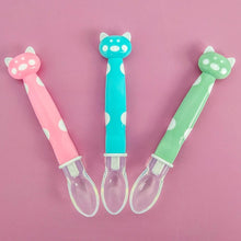 Load image into Gallery viewer, 1pcs Baby Soft Silicone Spoon Candy Color Temperature Sensing Spoon Children Food Baby Feeding Tools For Eating
