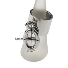 Load image into Gallery viewer, COUYA Women's Rings US Size 6-11 Stainless Steel Silver Color Punk Width Rings With oval-shaped Button Fashion Party Jewelry
