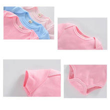 Load image into Gallery viewer, 3PCS Baby Bodysuit Set (0–12M) – Soft Cotton Solid Color Summer Rompers for Boys &amp; Girls

