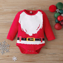 将图片加载到图库查看器，Christmas Baby Set Unisex 3PCS Cotton Bodysuits Pants Hat Full Sleeve Print Baby Clothes For Christmas For Girls And Girls
