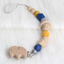 将图片加载到图库查看器，Modern Wood Pacifier Clip Chain Holder Nipples Pacifier Clips Pacifier Teether Teething Toy Cartoo Wooden Bracket For Pacifier For Kids
