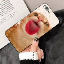 将图片加载到图库查看器，Cute Cat Black Phone Case For IPhone 13 8 7 6 6S Plus X 5 5S SE 2020 XR 11 Pro XS MAX Slim Fit Soft Print Design Flexible Silicone Cover For iPhone
