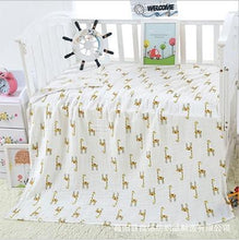 Load image into Gallery viewer, Muslin 100% Cotton Baby Swaddles Soft Newborn Blankets Bath Gauze Infant Wrap Sleep sack Stroller .
