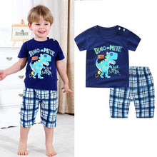 Load image into Gallery viewer, Modern Baby Short Sleeve Clothing Set For Boys And Girls Cotton Underwear SuitSummer Pajamas for Kids
