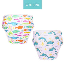 Load image into Gallery viewer, Baby Reusable Swimming Diapers Cartoon Swimwear Children Adjustable Summer Nappy Pants Diaper for Babies
