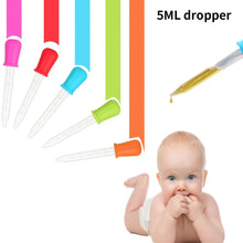 将图片加载到图库查看器，6pcs 5 ml Droppers Plastic Silicone Baby Pipettes Devices Infant Droppers Feeders Pipette Dropper For School Lab Supplies
