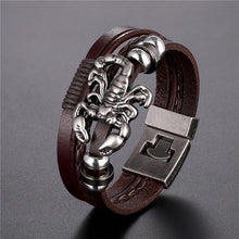 将图片加载到图库查看器，Trendy Modern Jewelry Leather Bracelet Men Braided Multilayer Anchor Bracelets Ladies Rope Chain for Male Jewelry Classic Style
