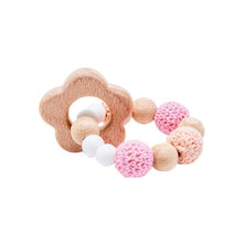 Load image into Gallery viewer, Wooden Teether Hedgehog Crochet Beads Wood Crafts Ring Engraved Bead Baby Teether Wooden Toys For Kids Rattle
