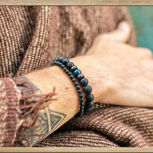 Load image into Gallery viewer, Lava Stone Men Wrist  Bracelet Natural Moonstone Bead Tibetan  Chakra Diffuser Bracelets For Men Jewelry Cool Gifts
