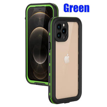 Load image into Gallery viewer, Waterproof For iPhone 14 13 12 11 Pro Max Case Red Clear Cover Diving Underwater Swim Outdoor Sports Built-in Screen Protector Full Body Heavy Duty Protective Cover for iPhone
