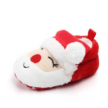 将图片加载到图库查看器，Unisex Baby Shoes Baby Boys Girls Winter Warm Santa Claus First Walkers Cute Christmas Baby Boots
