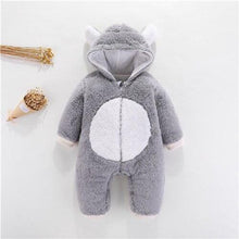 将图片加载到图库查看器，Newborn Winter Hoodie Baby Rompers Outwear Infant Baby Jumpsuit 3M -12M For Girls and Boys Winter Romper
