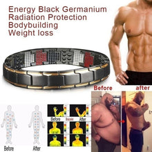 Load image into Gallery viewer, New Modern Fashion For Men Strength Therapy Bracelet Health Energy Bio Magnetic Male Gift Adjustable
