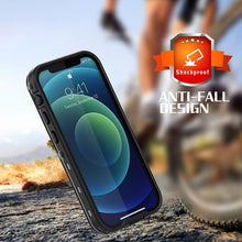 Load image into Gallery viewer, Waterproof For iPhone 14 13 12 11 Pro Max Case Red Clear Cover Diving Underwater Swim Outdoor Sports Built-in Screen Protector Full Body Heavy Duty Protective Cover for iPhone
