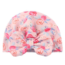 Load image into Gallery viewer, Luxury Modern Donut Baby Beanie Turban Hat Baby Cap Cotton Fruit Print Floral Toddler Baby Girl Cap Design
